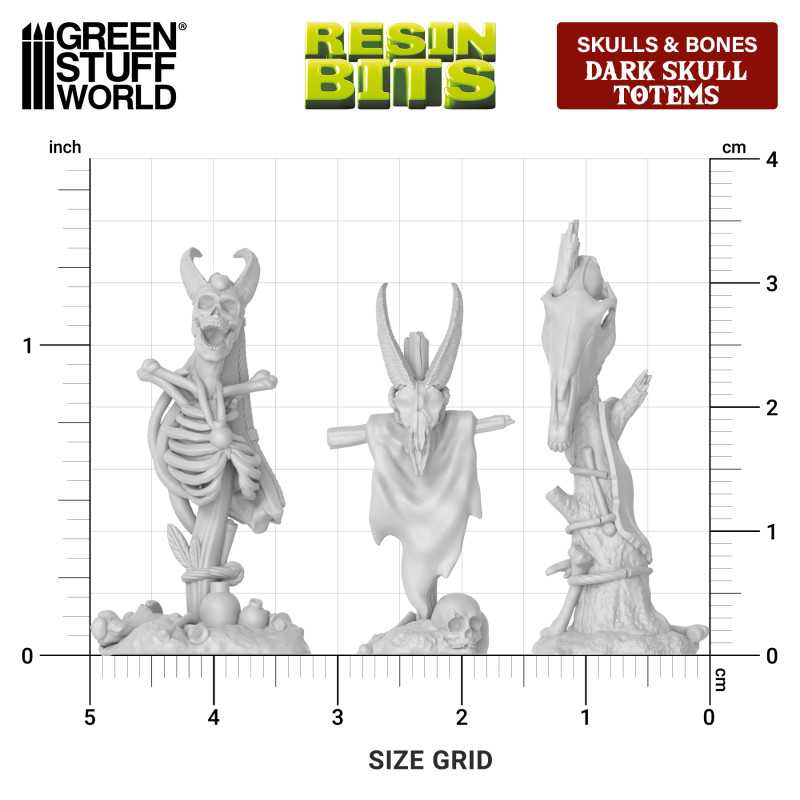GSW Resin Basing Set - Dark Skull Totems 1:48-1:35 - Image 3