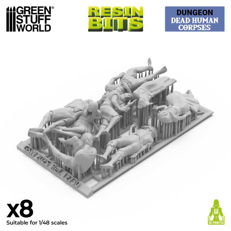 GSW Resin Basing Set - Dead Human Corpses 1:48 - Image 2