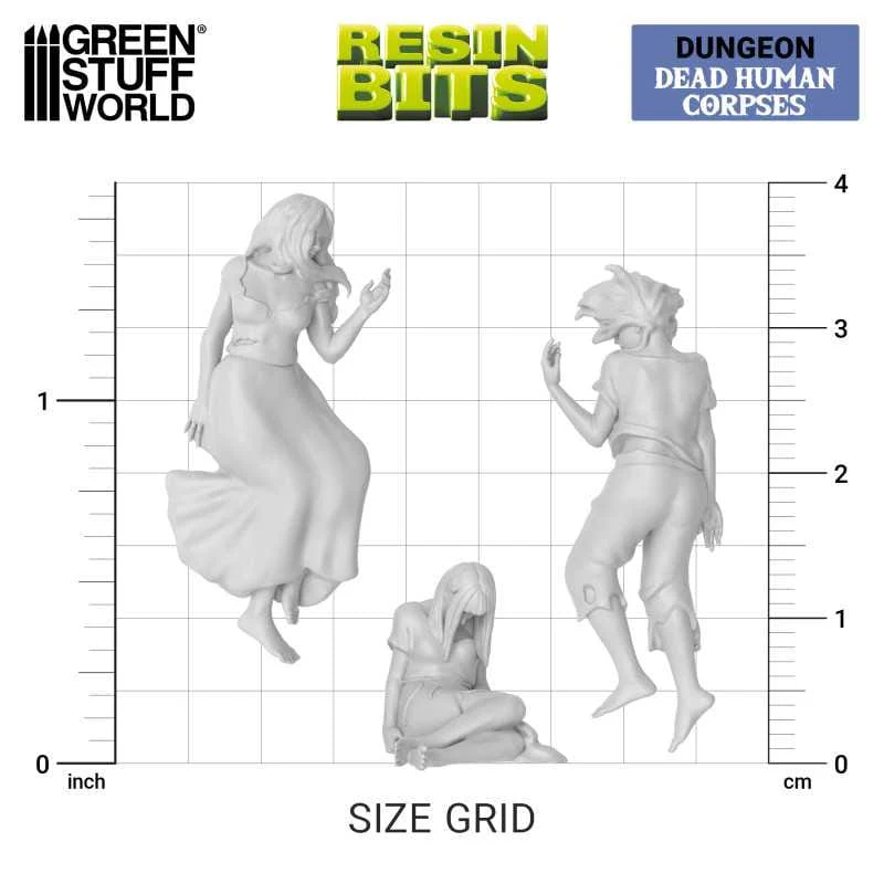 GSW Resin Basing Set - Dead Human Corpses 1:48 - Image 3