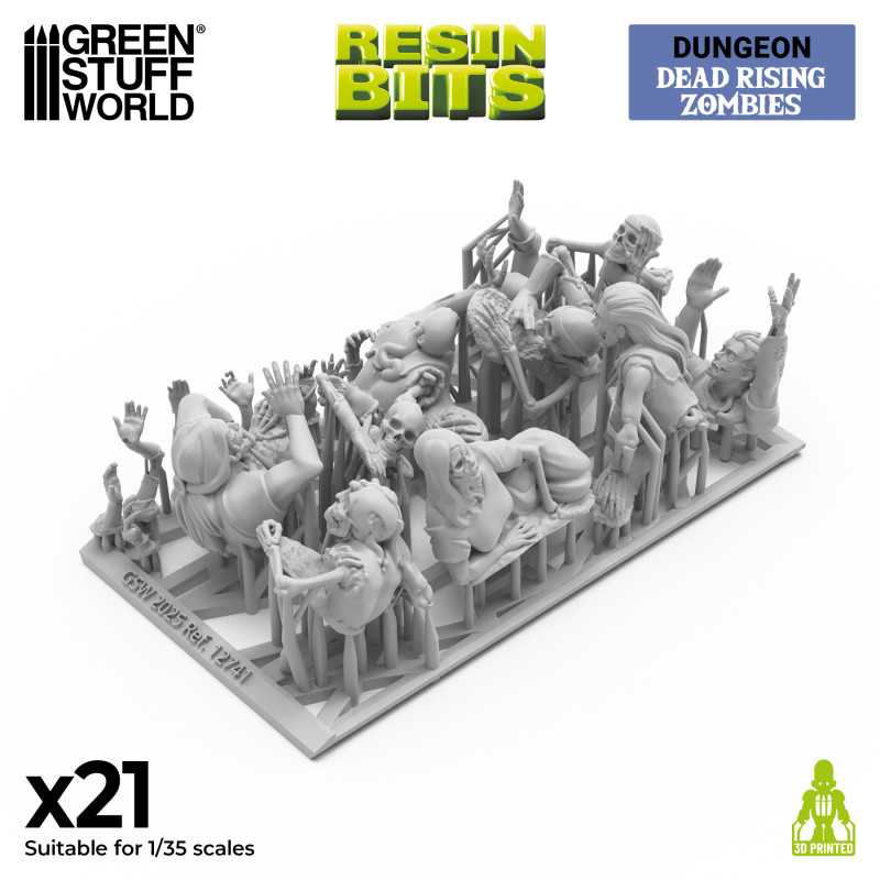 GSW Resin Basing Set - Dead Rising Zombies 1:35 - Image 2