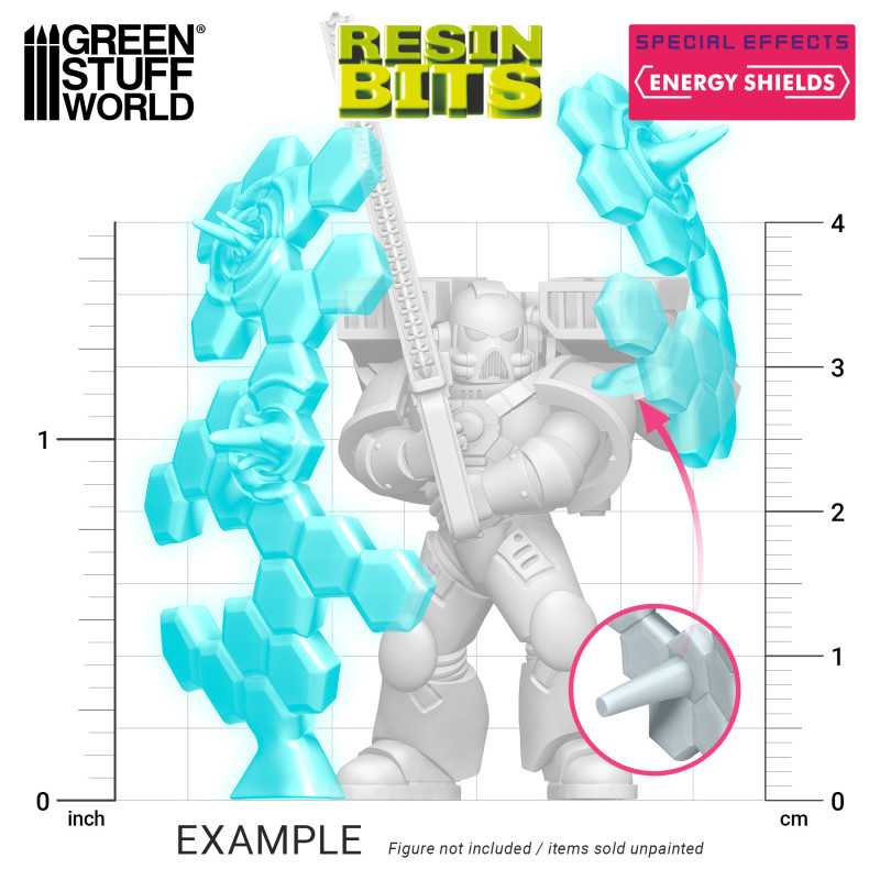 GSW Resin Basing Set - Energy Shields Special Effects Clear Plastic - Image 4