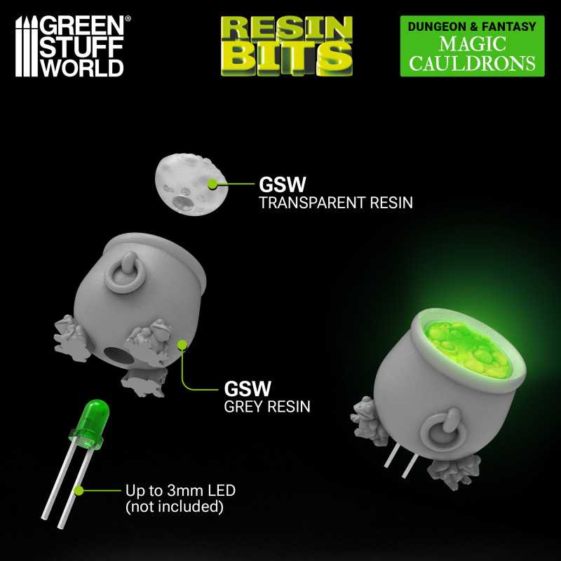 GSW Resin Basing Set - Magic Cauldrons for 3mm LED - Image 2