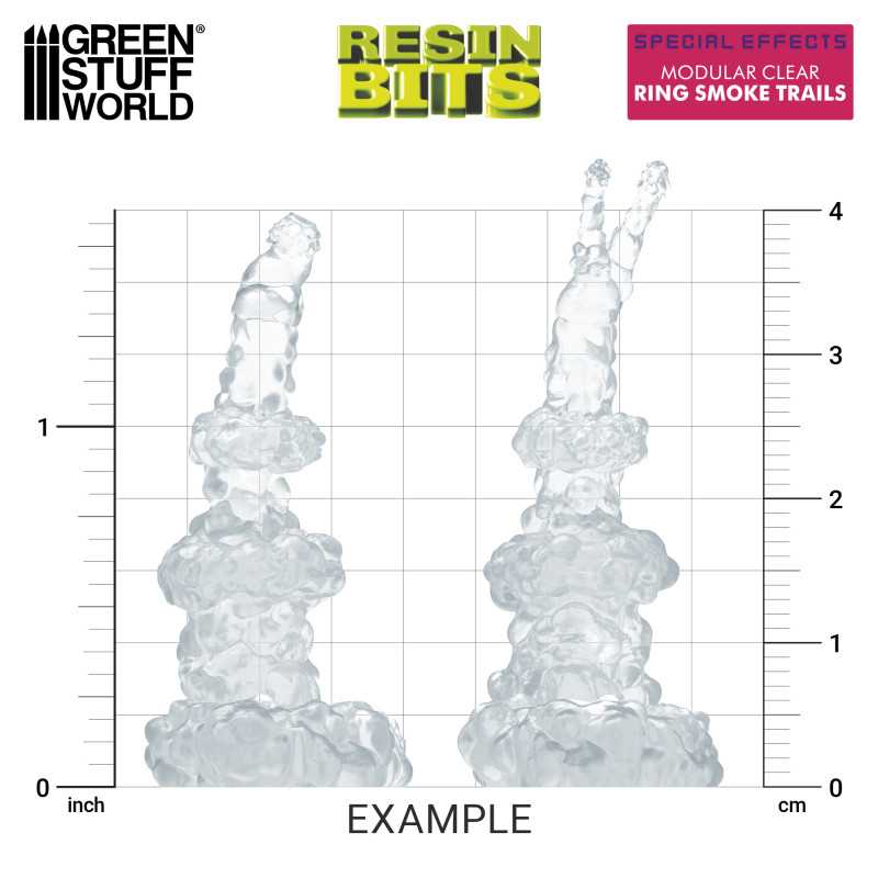 GSW Resin Basing Set - Modular Clear Ring Smoke Trails for Jump Packs - Image 2