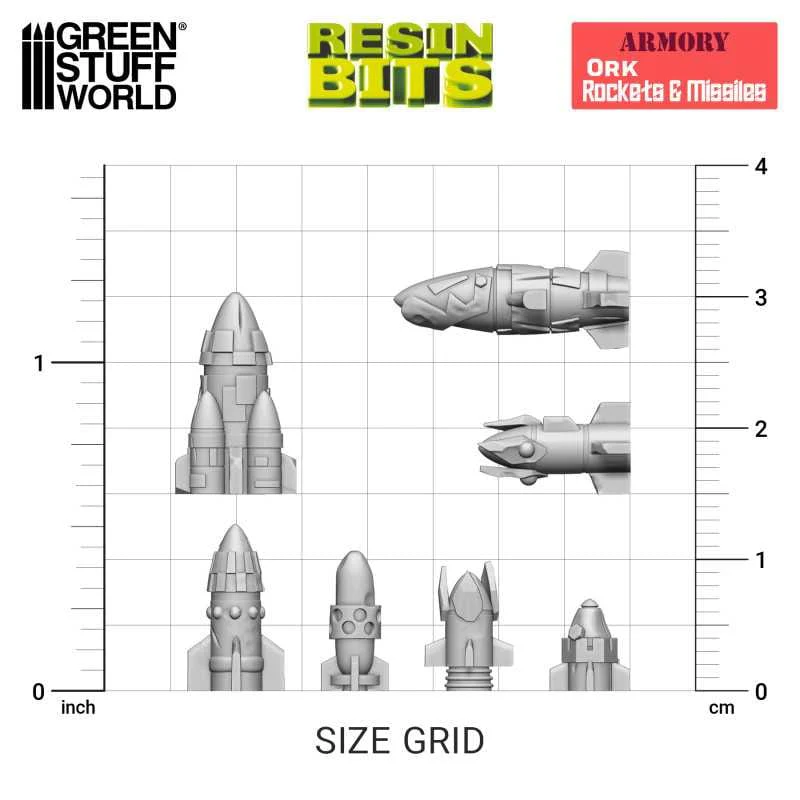 GSW Resin Basing Set: Ork Rockets and Missiles - Image 3
