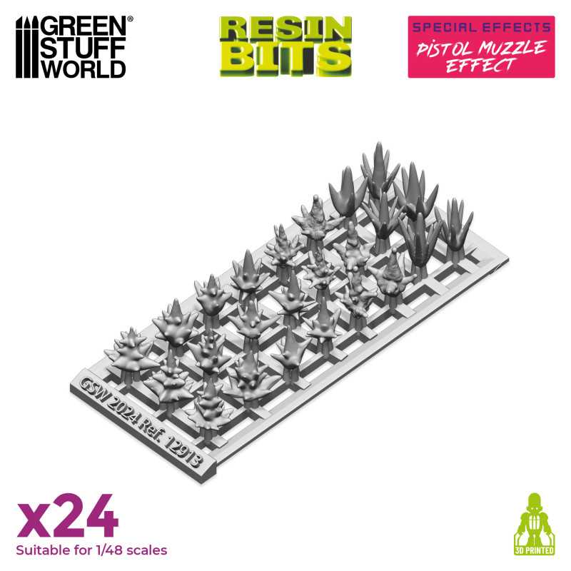 GSW Resin Basing Set - Pistol Muzzle Flash - Image 2