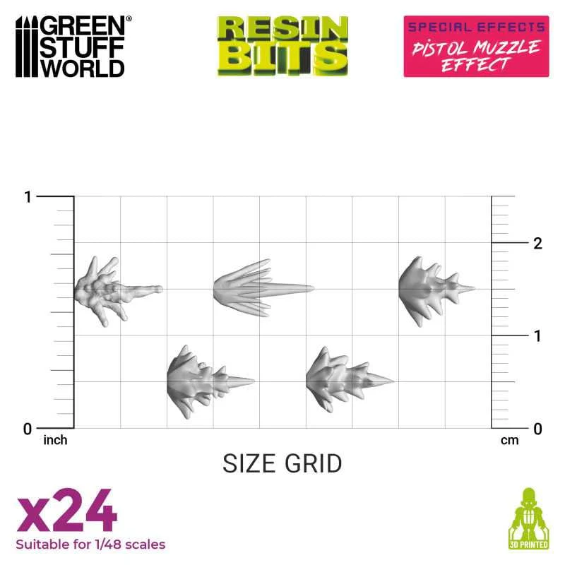 GSW Resin Basing Set - Pistol Muzzle Flash - Image 3