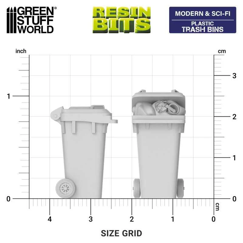 GSW Resin Basing Set - Plastic Trash Bins - Image 2