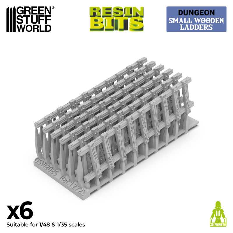 GSW Resin Basing Set - Small Wooden Ladders 1:48-1:35 - Image 2