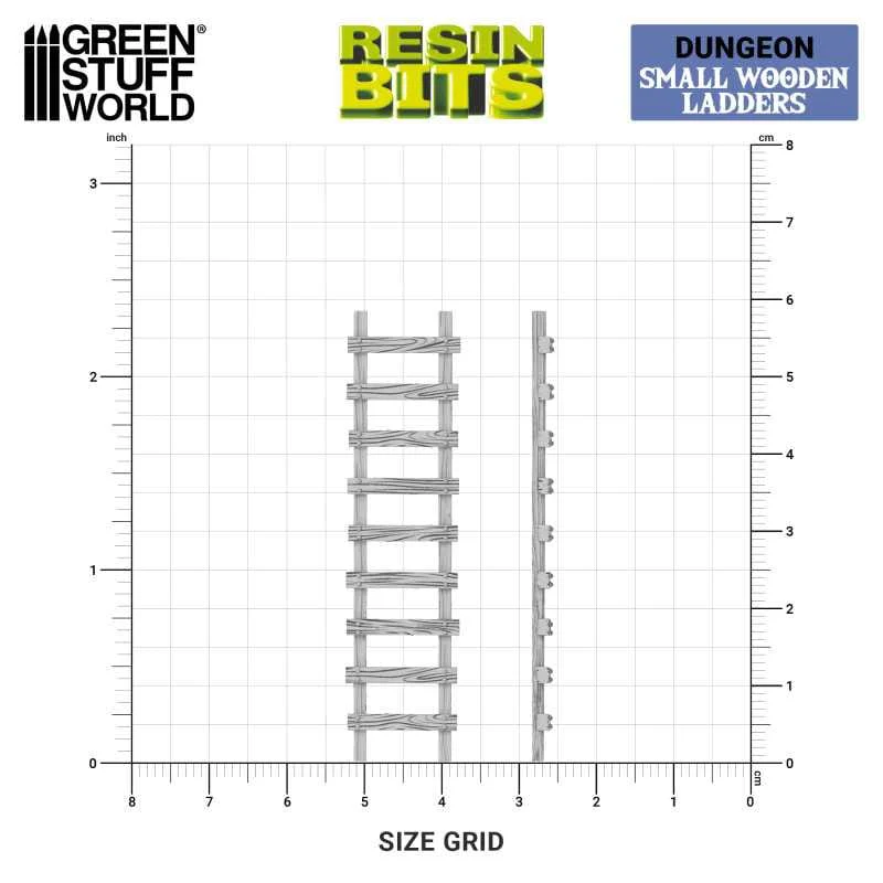 GSW Resin Basing Set - Small Wooden Ladders 1:48-1:35 - Image 3