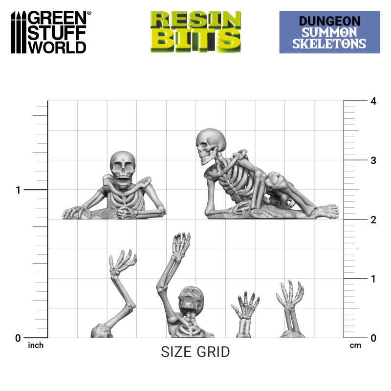GSW Resin Basing Set - Summon Skeletons 1:48 - Image 3