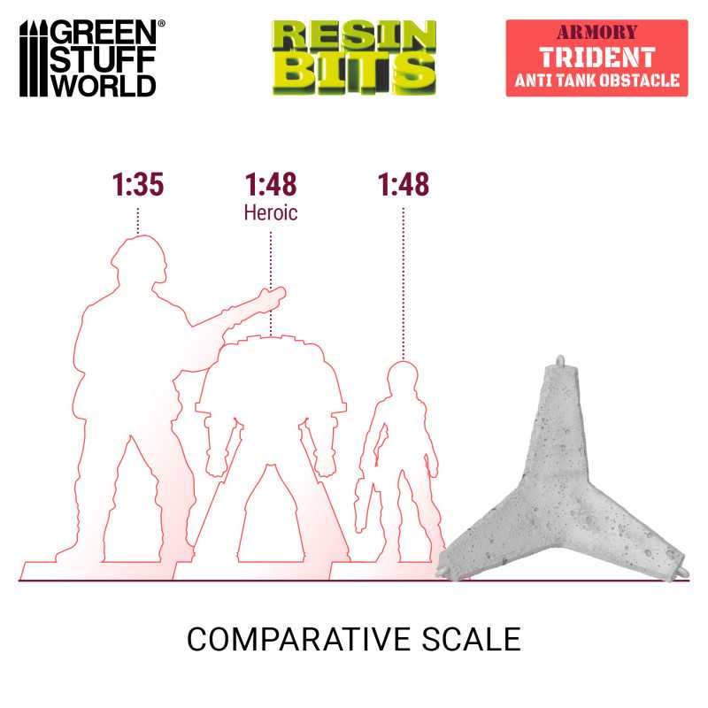 GSW Resin Basing Set - Trident Anti Tank Obstacle - Image 2