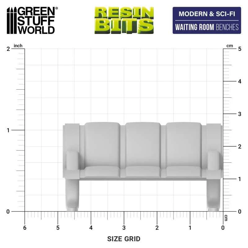 GSW Resin Basing Set - Waiting Room Benches - Image 2