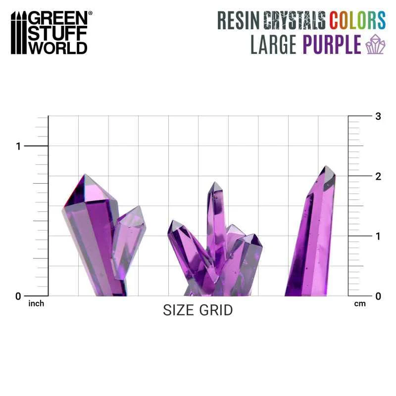 GSW Resin Crystals - Large PURPLE x20 - Image 2