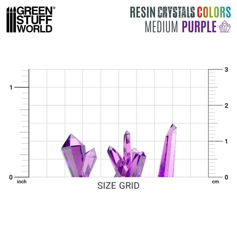 GSW Resin Crystals - Medium PURPLE x30 - Image 2