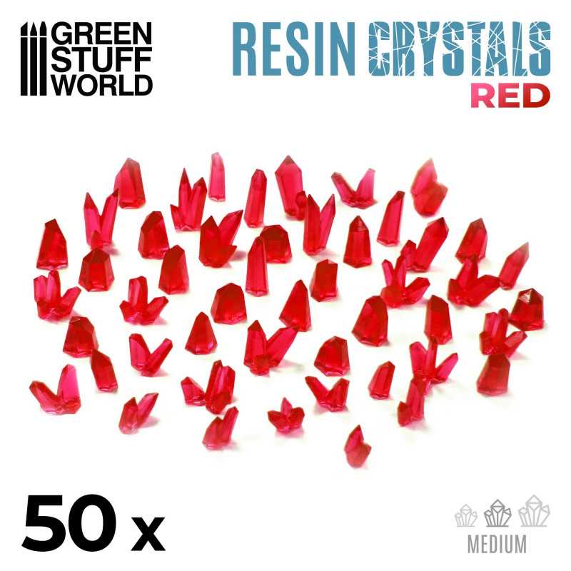 GSW Resin Crystals - Medium RED x50