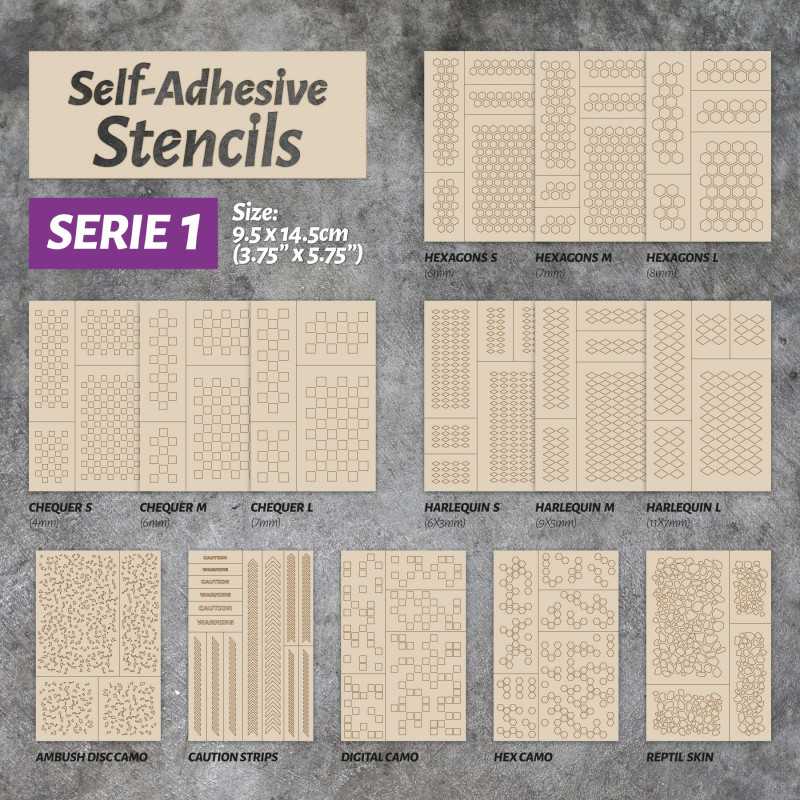 GSW Self-adhesive Stencil - Hex Camo - Image 2