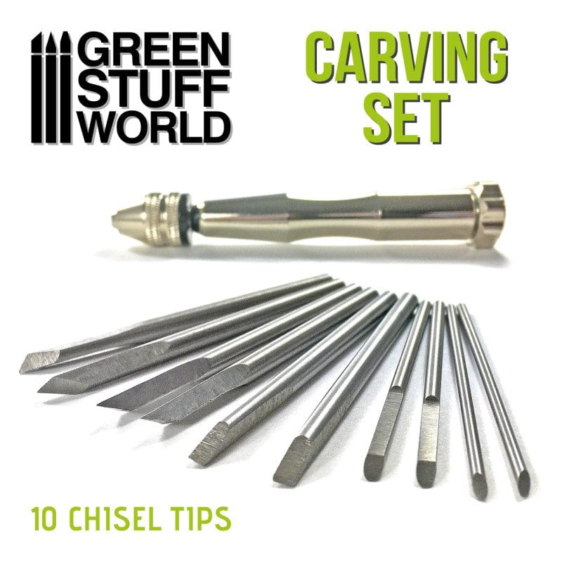 GSW Hobby Carving Tool Set with 10 chisel tips - Image 2