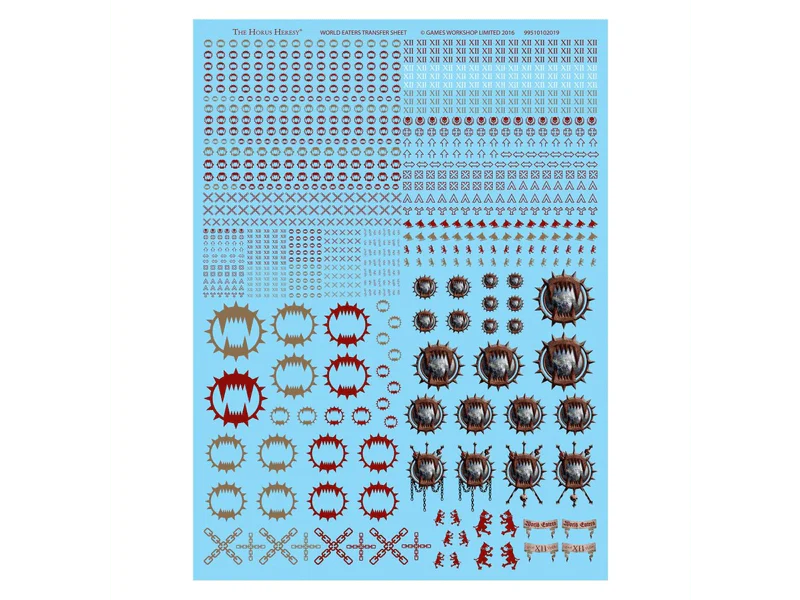 Horus Heresy: World Eaters Legion Decals Transfer sheet