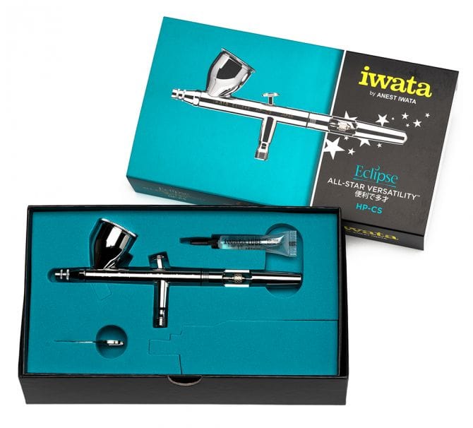 IWATA Eclipse HP-CS Gravity Feed Dual Action Airbrush - Image 2
