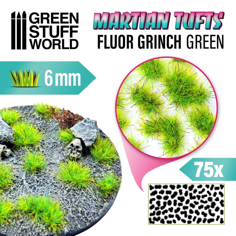 GSW Martian Neon Tufts 6mm - Fluor Grinch Green