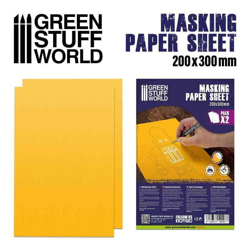 GSW Masking Paper Sheet 200x300mm x2 - Image 2