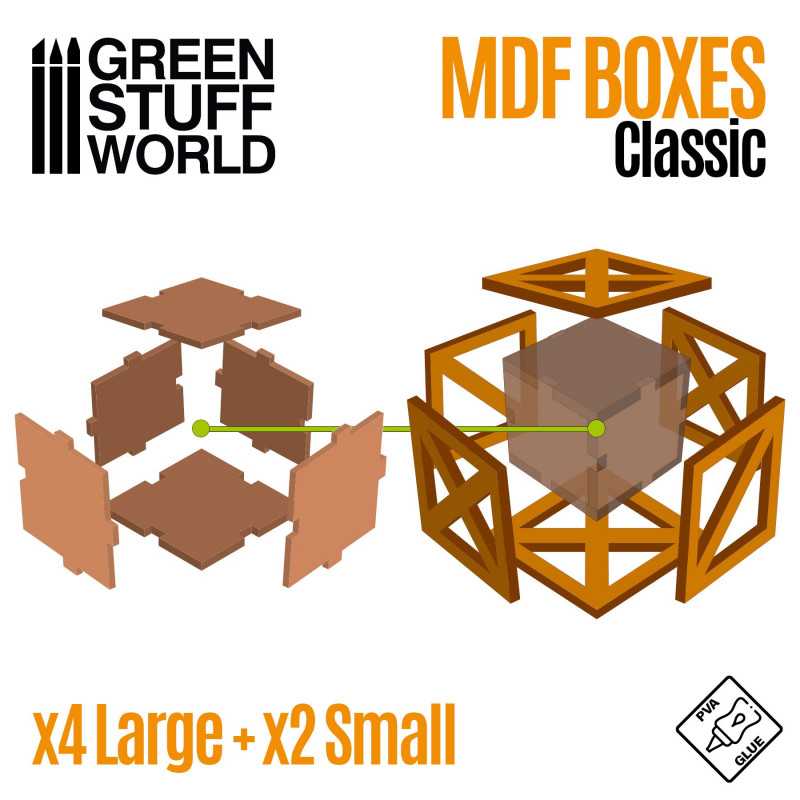 GSW MDF Diorama kit - Classic Wood Crates x6 - Image 2