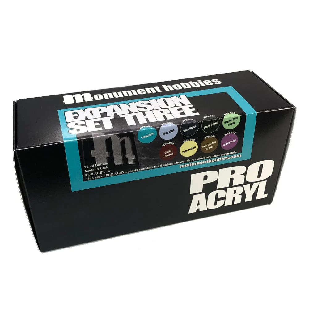 Monument Hobbies Pro Acryl Paint Set #3 - 9 Colors - Image 2