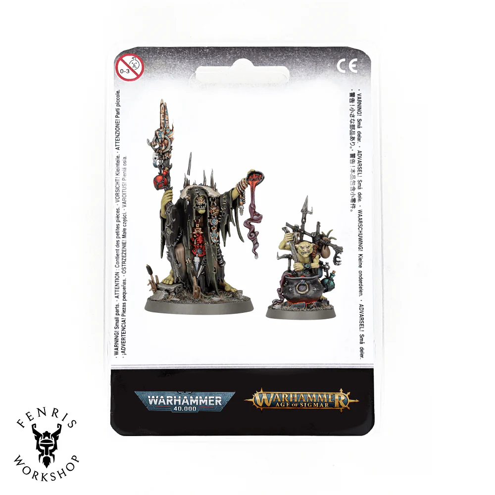 Orruk Warclans Swampcalla Shaman with Pot Grot