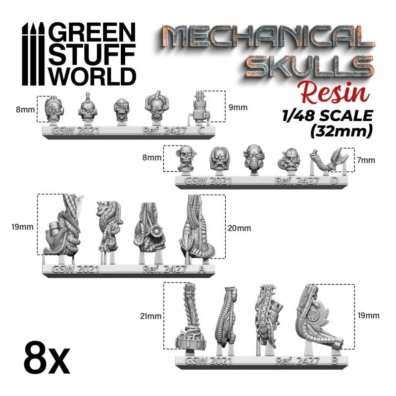 GSW Resin Skulls - Mechanical Servo-Skulls x8 - Image 2