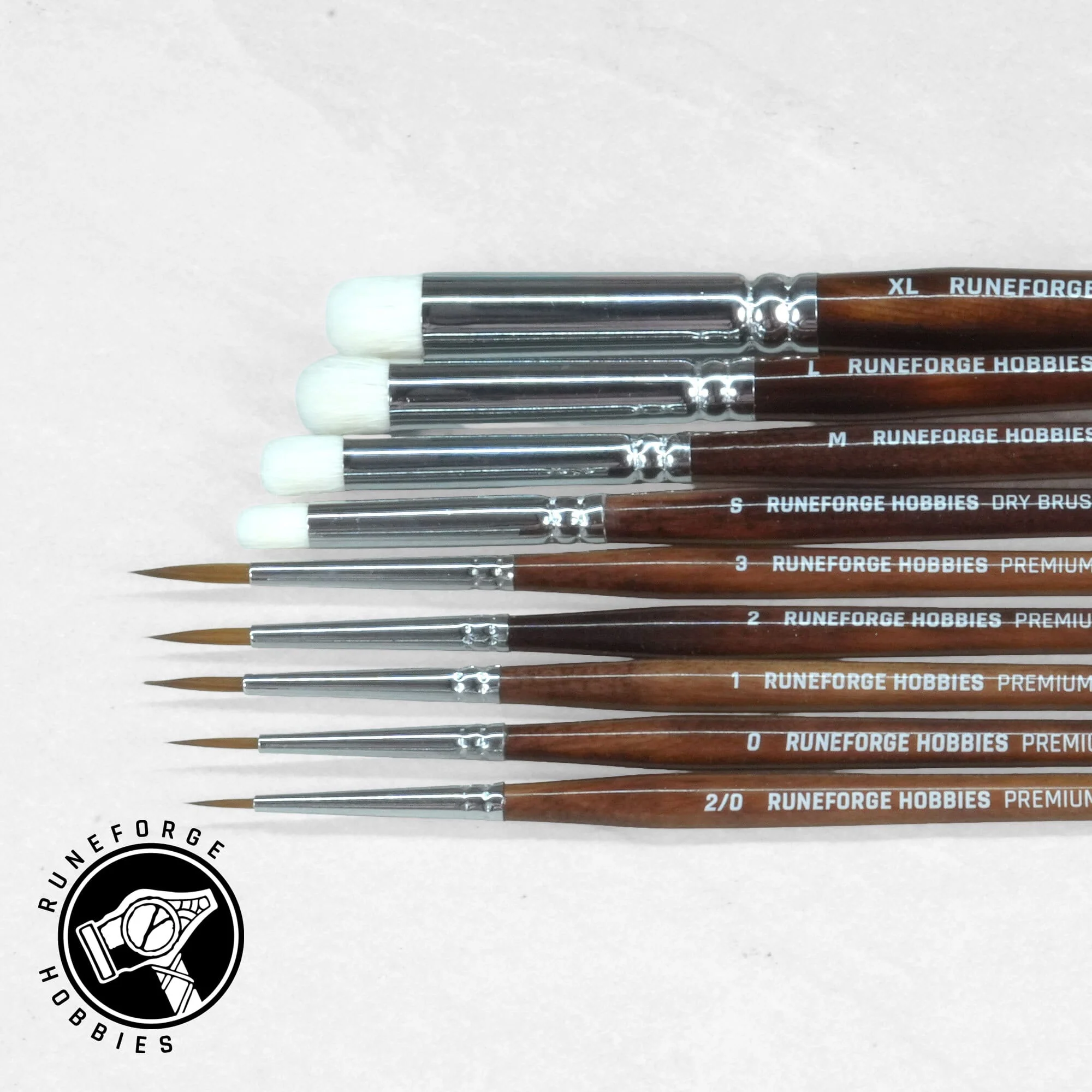 Runeforge Hobbies Premium Brushes COMPLETE SET x9 - Image 2