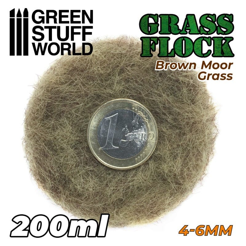 GSW Static Grass Flock 4-6mm - Brown Moor 200ml - Image 2