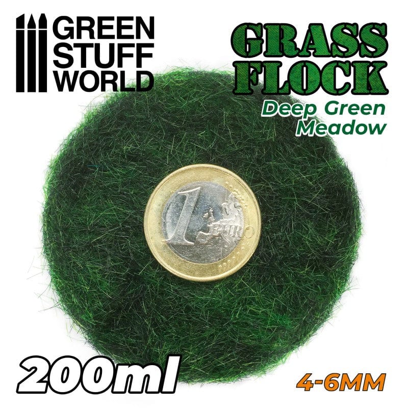 GSW Static Grass Flock 4-6mm - Deep Green Meadow 200ml - Image 2