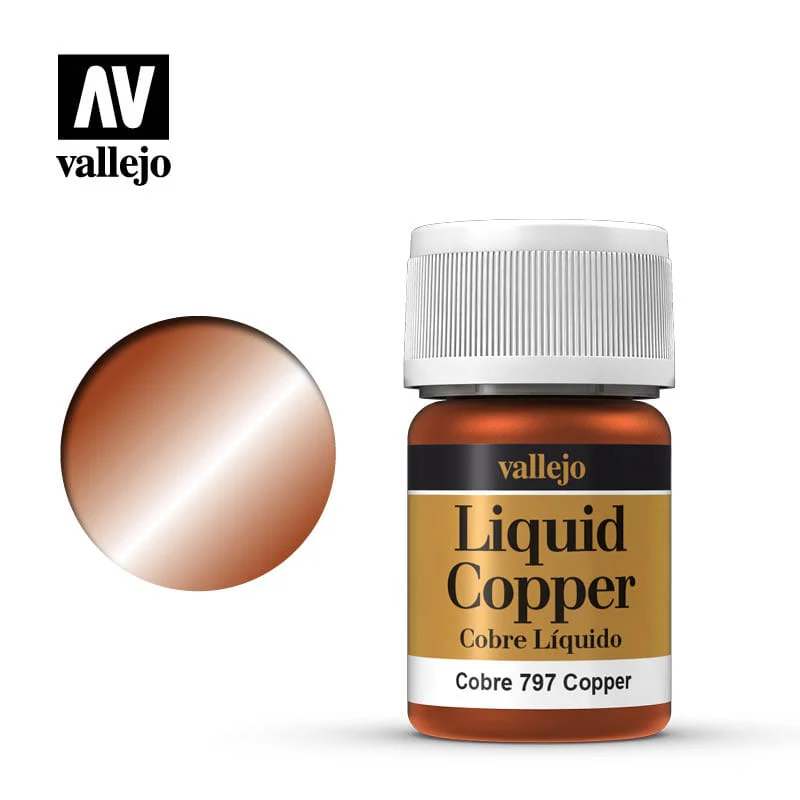 Vallejo Alcohol Based Metallics Liquid Copper 35ml