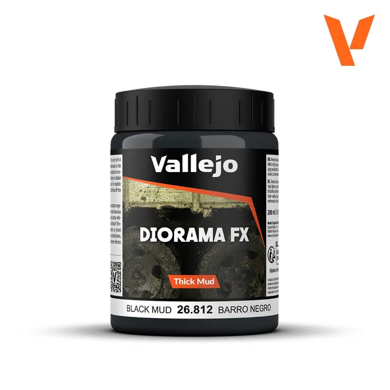 Vallejo Diorama Effects 200ml - Black Mud