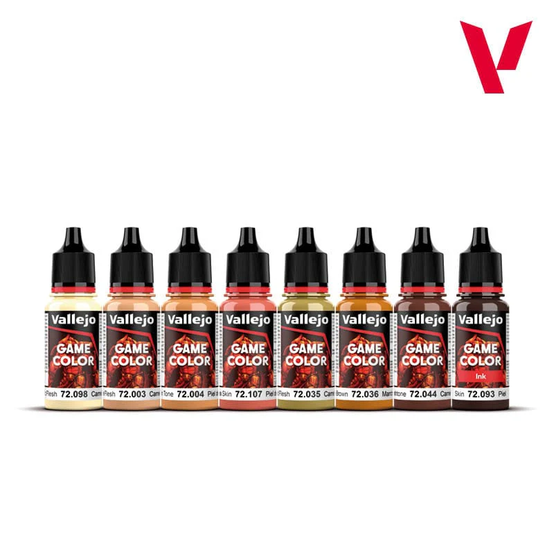 Vallejo Game Color Paint Set - Skin Tones (8 colors) - Image 2