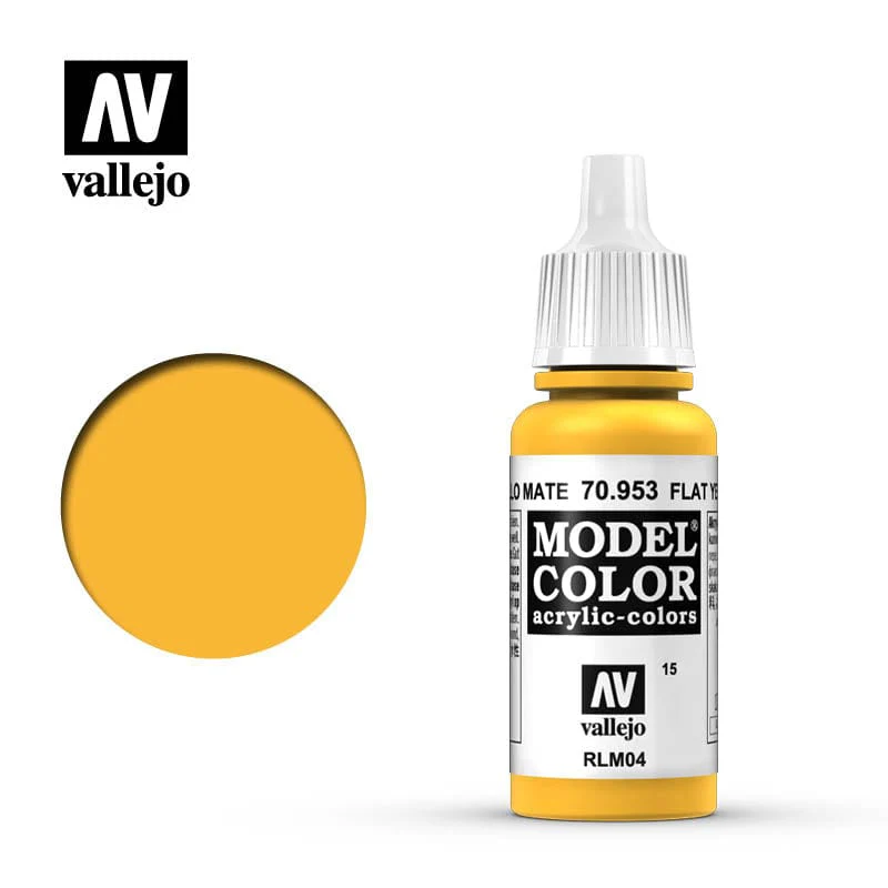 Vallejo Model Color Flat Yellow 17ml - (027)