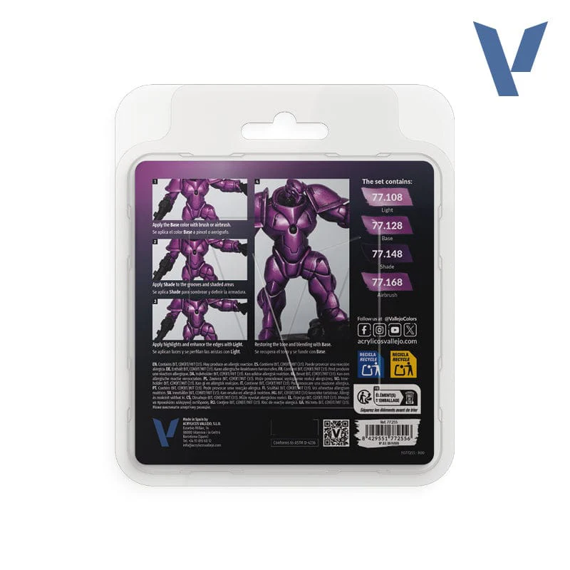 Vallejo True Metallic Metal Set - Amethyst Purple - Image 2