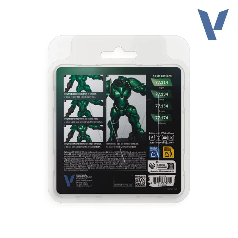 Vallejo True Metallic Metal Set - Dusken Green - Image 2
