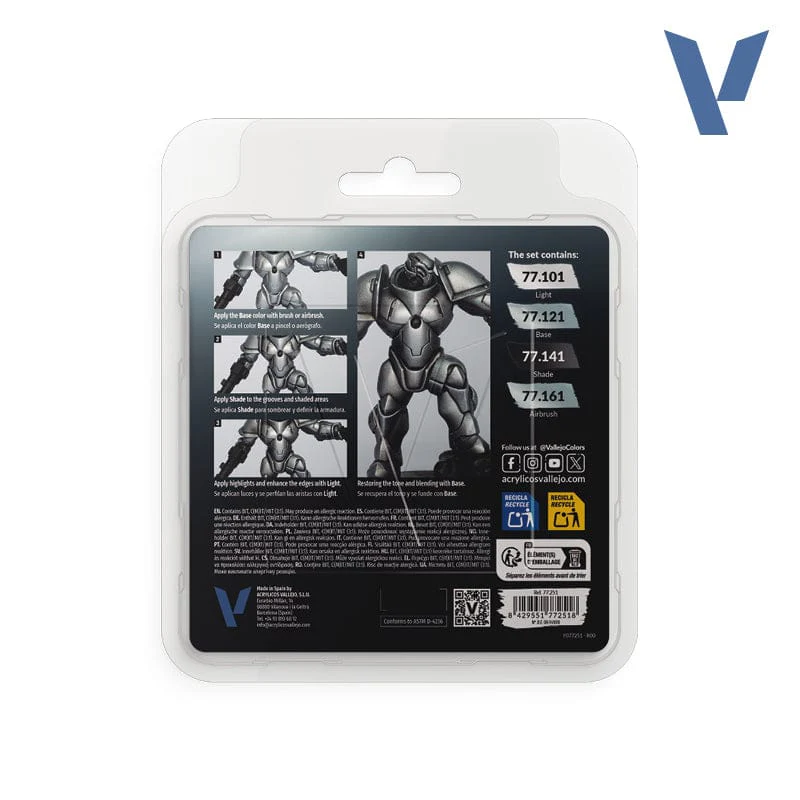 Vallejo True Metallic Metal Set - Sterling Silver - Image 2