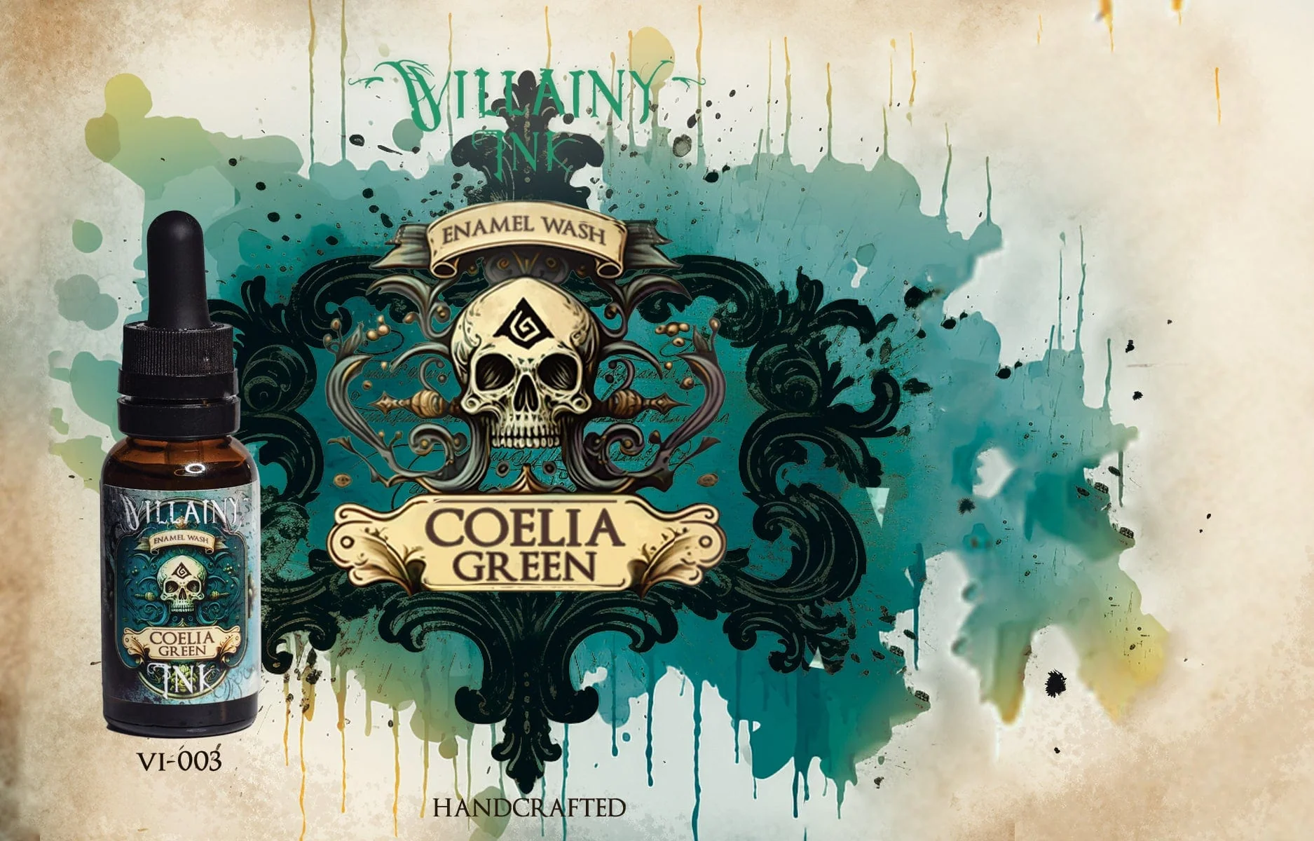 Villainy Inks - Handcrafted Enamel Washes 30ml - Phase I Starter Set x7 colors - Image 4
